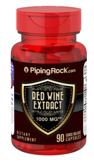 Red Wine Extract, 1000 mg, 90 Quick Release Capsules