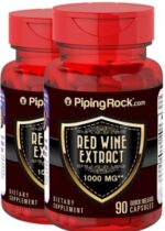 Red Wine Extract, 1000 mg, 90 Quick Release Capsules, 2 Bottles