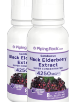Sambucus Black Elderberry Extract, 4250 mg, 8 fl oz (237 mL) Bottle, 2 Bottles