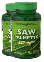 Saw Palmetto, 450 mg, 250 Quick Release Capsules, 2 Bottles