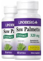 Saw Palmetto Standardized Extract, 320 mg, 60 Softgels, 2 Bottles