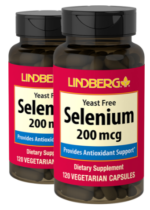 Selenium (Yeast Free), 200 mcg, 120 Vegetarian Capsules, 2 Bottles