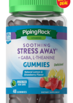 Soothing Stress Away + GABA & L-Theanine Gummies (Natural Lemon & Strawberry), 48 Gummies