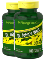 St. John's Wort 0.3% hypericin (Standardized Extract), 300 mg, 180 Quick Release Capsules, 2 Bottles