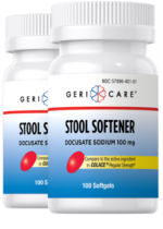 Stool Softener Docusate Sodium 100 mg, Compare to Colace , 100 Softgels, 2 Bottles