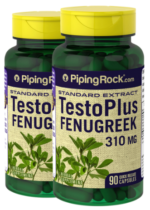 TestoPlus Fenugreek Extract, 310 mg, 90 Quick Release Capsules, 2 Bottles