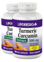 Turmeric Curcumin Standardized Extract, 500 mg, 180 Vegetarian Capsules, 2 Bottles