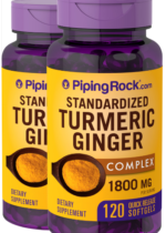 Turmeric Ginger Complex Standardized, 1800 mg (per serving), 120 Quick Release Softgels, 2 Bottles