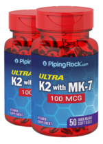 Ultra K2 with MK-7, 100 mcg, 50 Quick Release Softgels, 2 Bottles