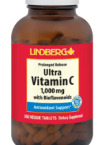 Ultra Vitamin C 1000 mg with Bioflavonoids Prolonged Release, 250 Vegetarian Tablets