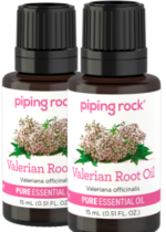 Valerian Root Pure Essential Oil (GC/MS Tested), 1/2 fl oz (15 mL) Dropper Bottle, 2 Dropper Bottles