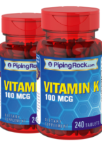 Vitamin K, 100 mcg, 240 Tablets, 2 Bottles