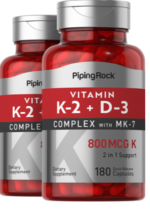 Vitamin K and D 180 captules 2 bottles
