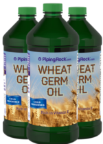 Wheat Germ Oil (Cold Pressed), 16 fl oz (473 mL) Bottles, 3 Bottles