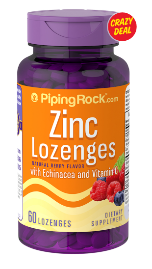 Zinc Lozenges with Echinacea & C (Natural Berry Flavor), 60 Lozenges
