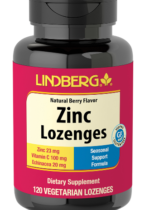 Zinc Lozenges with Vitamin C (Natural Berry), 120 Lozenges